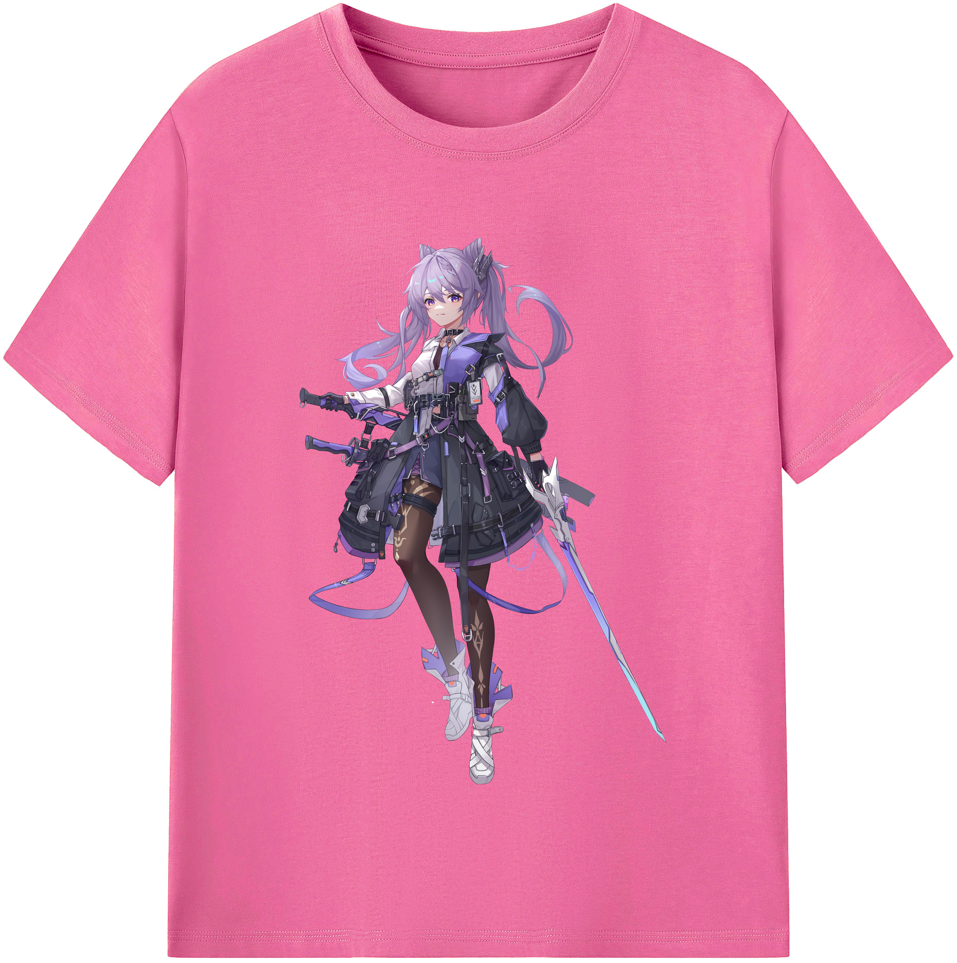 げんし神 刻晴 こくせい genshin Kokusei レディースカジュアルプリントTシャツ（綿100％）